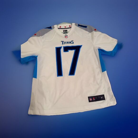Tennessee Titans Jersey Ryan Tannehill Men’s Large White Blue Nike Official NFL